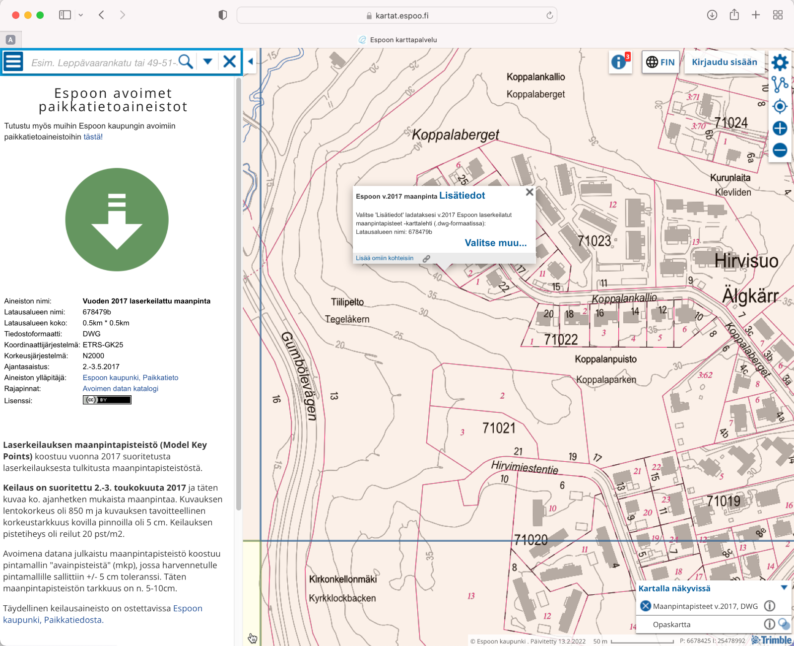 Kaupunkien Kartta-aineistot Ja Survey Point - ArchiMAD